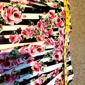 Gorgeous pleated striped skirt with butterflies and flowers. STUNNING!!